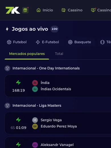 Esportes ao vivo na 7K pelo celular